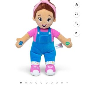 Kids Plush Doll with Pink and Blue Outfit